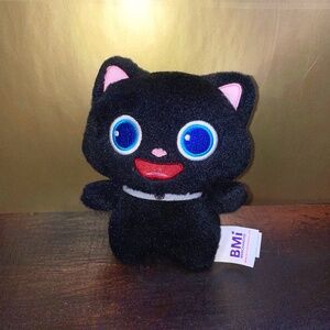 BMI Luck Bob The Black Cat Soft Plush‎ toy 6"